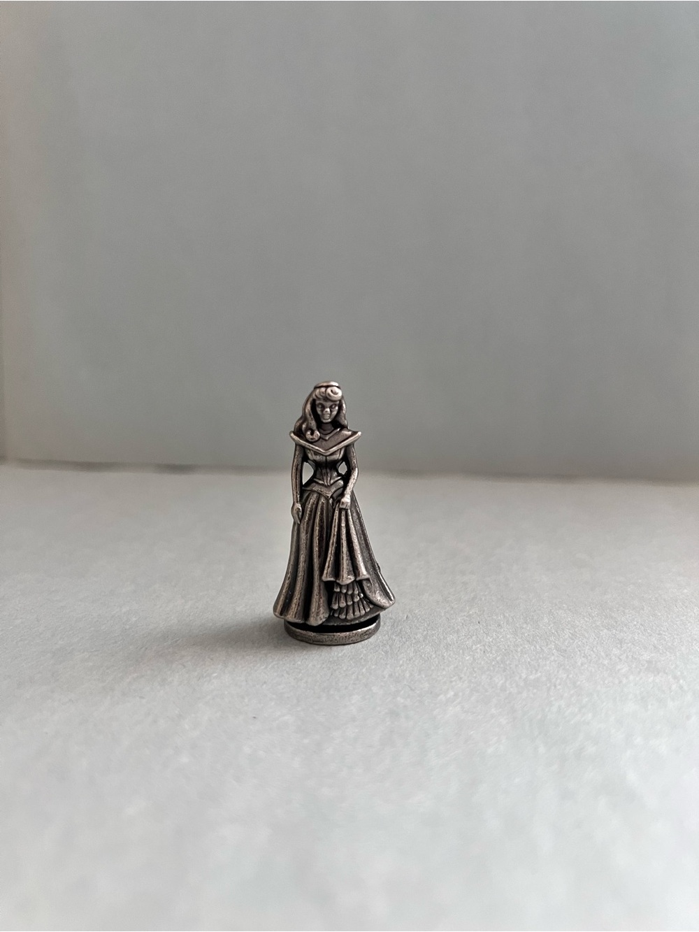 Disney Monopoly game token pewter mover replacement Aurora Sleeping Beauty 2001